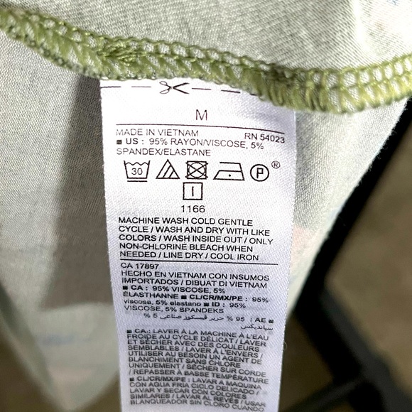 Old Navy Shift Dress | Green Floral Print | Size M - Picture 3 of 4